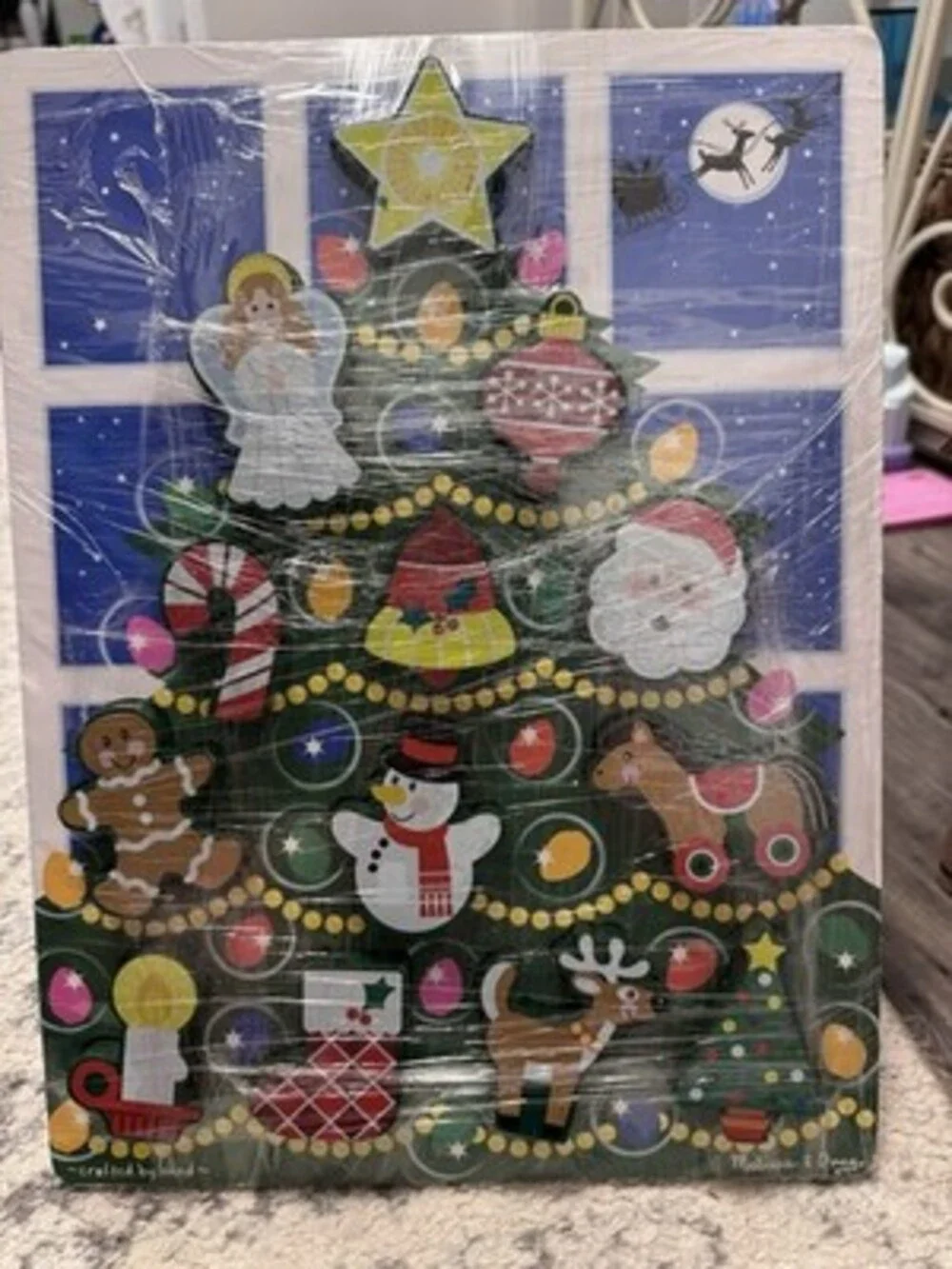 Melissa & Doug Christmas Tree Chunky Wooden Puzzle Holiday Toy 2023 Ages 2+